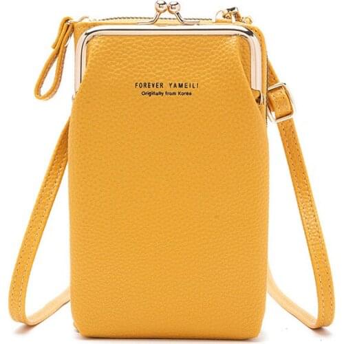 Fashion wallet Crossbody Bags Women Mini PU Leather Shoulder Messenger Bag For Girl Yellow Bolsas Ladies Phone purse handbag sac