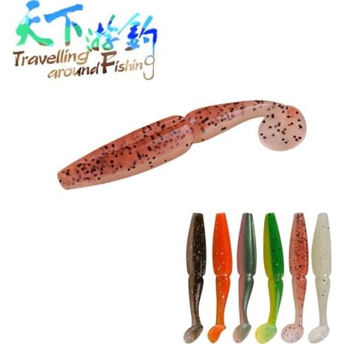 TAF Quality Lures 10Pcs 70mm 3.4g Pesca Fishing Soft Lures Silicone Bait Wobblers Smell Leurre Souple Carp Bass Fishing Tackle