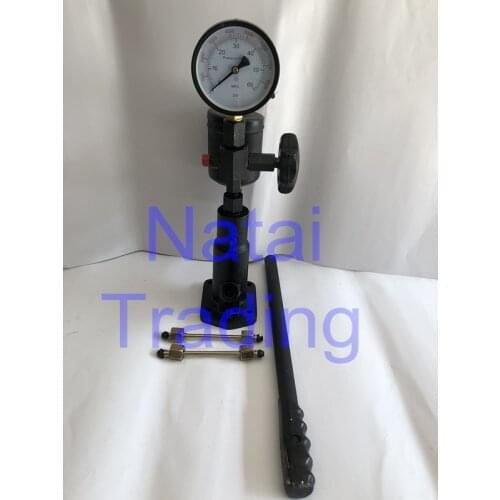 PS400A iron nozzle tester diesel mechanical common rail injectors nozzle pop tester with 60Mpa pressure gauge