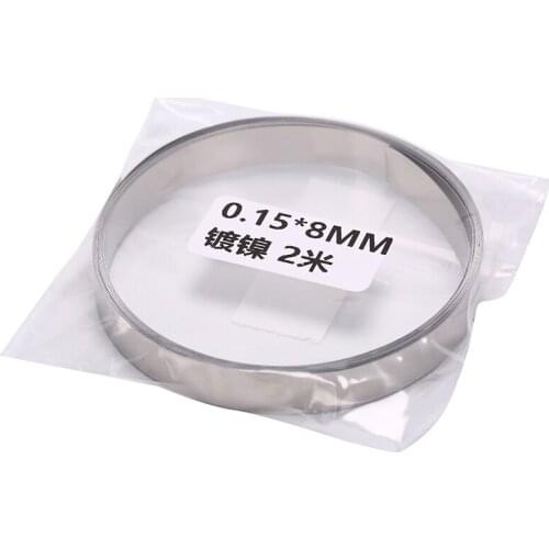 Spot Welder Machine 8mm X 0.1/0.12/0.15mm 2M Pure Nickel Strip Tape For Li 18650 Battery Spot Welding Compatible