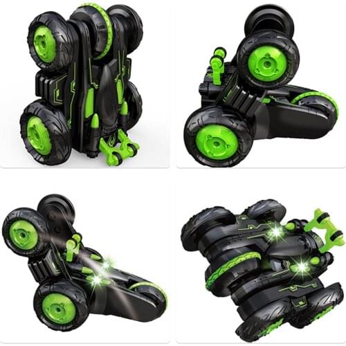 2.4G RC Stunt Car Drift Tumbling Off-Road Vehicle With Light Crawler 360 Degree Electric Deformation Racing Car Toys for boys