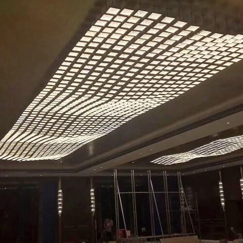 Wavy large chandelier personality creative marquee hotel lobby sales sand table banquet hall lighting engineering lights