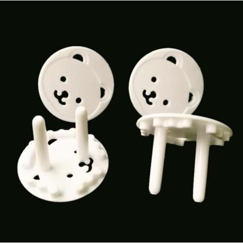 High Quality 10Pcs Cute Bear EU Power Socket Cover Plugs Cover Child Baby Safety Protector Proof Anti Electric Shock Guard Cap