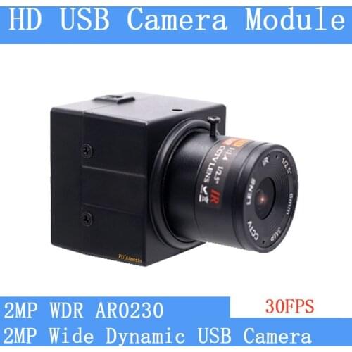 WDR 2MP Backlight shooting AR0230 1080P Linux UVC Plug Play 30FPS USB camera module shooting wide dynamic Webcam with Mini Case