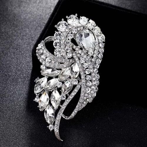 Fashion Wedding rhinestone brooch Bridal jewelry for Womens wedding gifts Brand vintage Bridal hijab Accessory