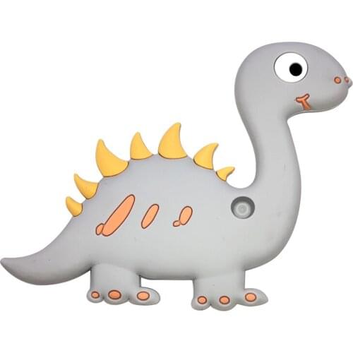 Food Grade Silicone Teethers DIY Animal Dinosaur Baby Teether Infant Baby Silicone Charms Kids Teething Gift Toddler Toys