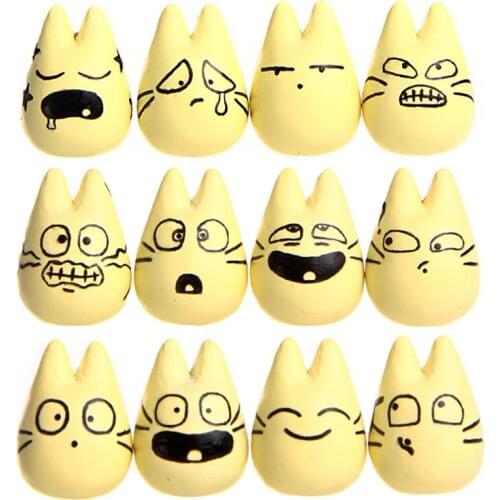 12 Pcs\lot PVC Totoro Ornaments Animal Model Figurines Miniatures Living Room Childrens Room Bedroom Garden Decoration Crafts