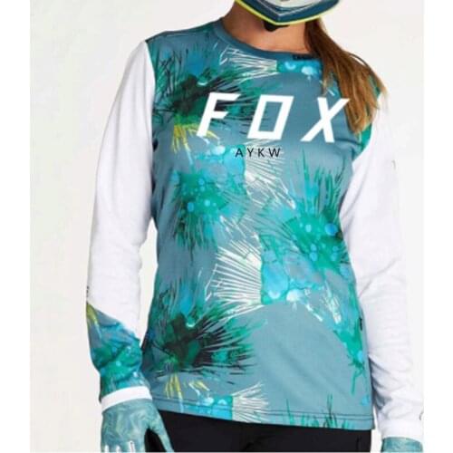 2021 Cross Country Mountain Bike Jersey WOMEN Downhill Jersey aykw Fox Mountain MTB Shirt Cross Country Jersey Ladies Sweatshirt