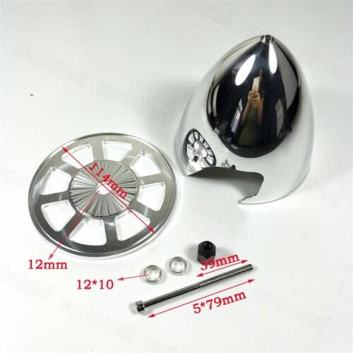 4.5 inch 4.5"/114mm Special Drilled CNC RC Aluminum Spinner Standard Gasoline Airplane Spinners For 2 Blades Propeller