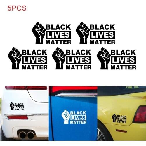 5pc Black Lives Matter Creative Car Body Sticker Bumper Decoration Window Decoration for Auto Truck