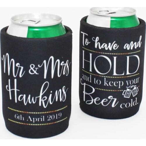 500Pieces Neoprene Stubby Holders Ice Coolers Insulated Beer Can Cooler Bottle Cover Cooler For Wine Beer Food Resturant Bar BBQ