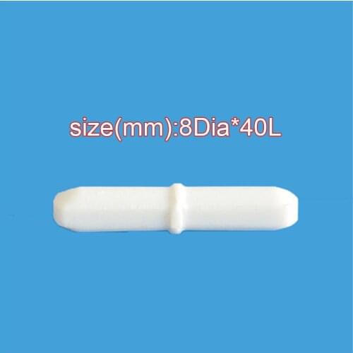 8Dia*40L Magnetic Stick White Color Lab Supplies PTFE Magnetic Stirring Bar