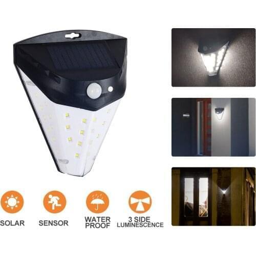 Diamond Shape Human Body Induction Lamp Solar 38 LED Patch Lights Waterproof Lighting Street Light Decorative Wall Lamp