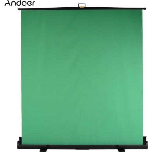Andoer 200cm Height Collapsible Chromakey Background Pull-up Style Green Screen Backdrop for Photo Video Live Virtual Studio