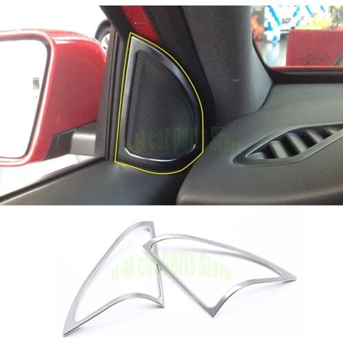 Car styling Interior Door Stereo Audio Speaker Decoration Cover Sticker Trim For Mercede Benz GLA A Class X156 Auto Accessories