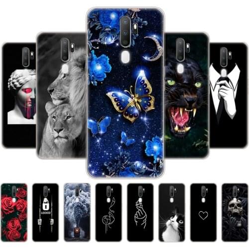 Case For Oppo A9 A5 2020 Case Soft TPU Phone Shell Back For OPPOA9 OPPOA5 A 9 Coque A 5 Cover Silicon Protective Funda 6.5" cat