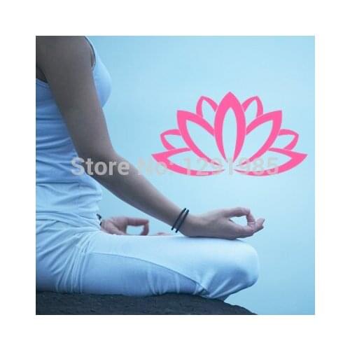 Lotus Flower Patterns Indian Design Wall Vinyl Decal Art Sticker Interior Decor Smooth and Flat Surfaces Housewares