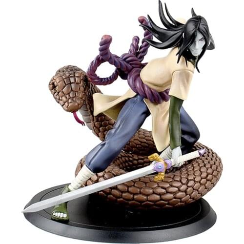 15cm Naruto Shippuden Anime Orochimaru with Snake Sword Weapoon Action Figure Cartoon Decoration Model Toy Kids Gift Brinquedos