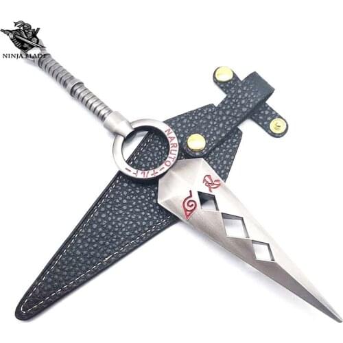 Hokage Ninja Dragon Kunai Weapon Model Narutokunai Alloy Replica Anime Blade Short Sword Fake Knife Cosplay Prop For Fandom
