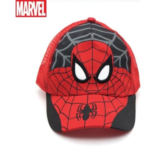 Disney Spiderman Hat Marvel Anime Childrens Cartoon Baseball Cap Korean Wild Mens and Womens Casual Sunshade Net Cap