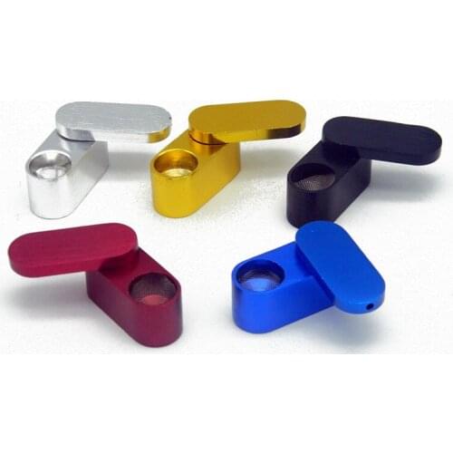 Metal Folding Smoking Pipe 5 colors Tobacco Herb Pipe Good quality Portable smoking filter wtih Screen free type