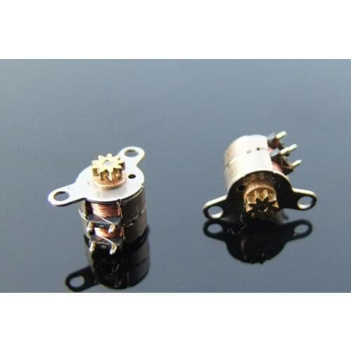 Mini Micro 8mm Stepper Motor Precision 2-phase 4-wire with 9 Teeth Copper Gear for Digital Camera Small Motor