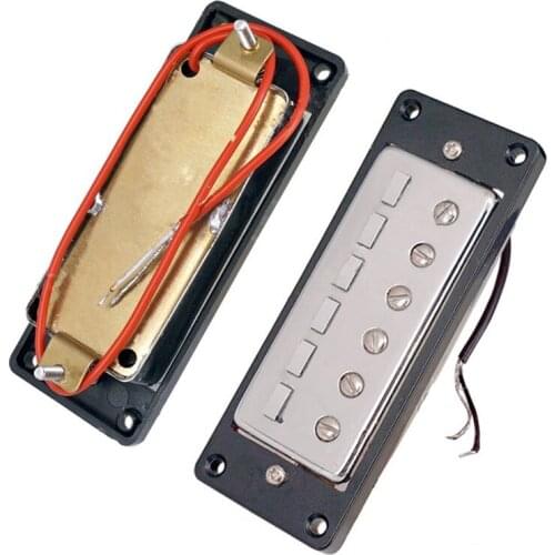 A Set of 2 Pcs Chrome Mini Style 6 String Guitar Pickup Humbucker for electric guitar accessories parts