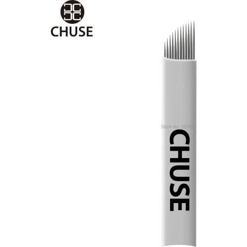 Chuse Permanent Makeup Tattoo Blades S12 for Microbladeing Eyebrow Manual Pens Individual Packed INK INKS Blades
