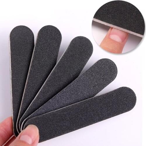 100/50/20/10/5/1pcs Black Professional Mini Nail Files Set Washable Grinding Polishing Sanding Block Nail Art Manicuring Tools