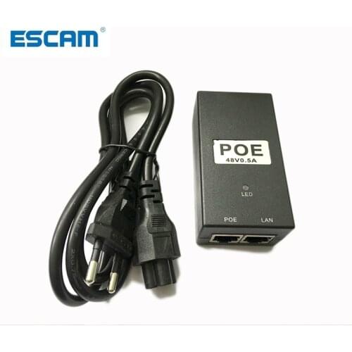 CCTV Security 48V0.5A 15.4W POE adapter POE Injector Ethernet power for POE IP Camera Phone PoE Power Supply