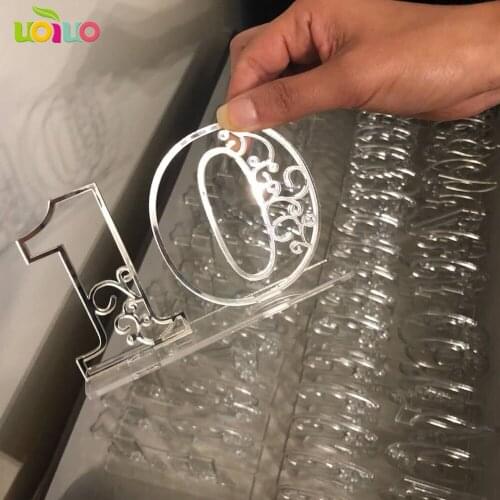Hot sale clear acrylic card with table numbers 1 to 10,or 1-30,or customized your own design