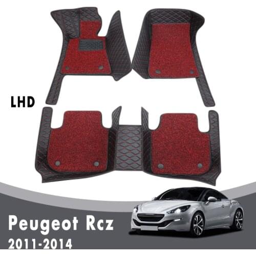 Luxury Double Layer Wire Loop Carpet For Peugeot Rcz 2014 2013 2012 2011 Custom Car Floor Mats Auto Interiors Parts Accessories