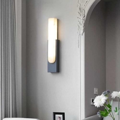 Modern minimalist style stone wall lamp bedroom staircase aisle wall lamp living room decoration wall lamp