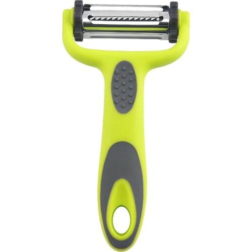 Three-in-one Multifunction Practical Kitchen Peeler Knife Double Side Gadget Vegetable Fruit Parer Slicer Cutter Shredder