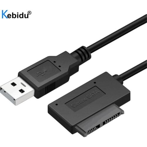 USB Adapter PC 6P 7P CD DVD Rom SATA to USB 2.0 Converter Slimline Sata 13 Pin SATA Adapter Drive Cable For PC Laptop Notebook