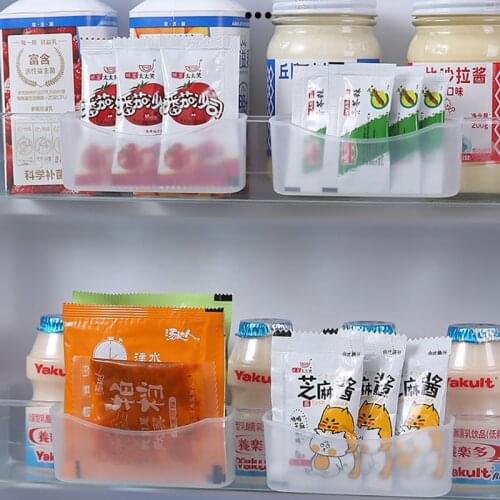 High Quality Pp Mini Storage Rack Refrigerator Condiment Storage Box Kitchen Supplies Sauce Rack Mini Storage Rack