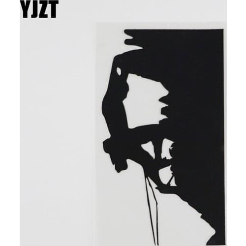 YJZT 8.9CMX15.7CM Creativity Mountain Rock Climbing Silhouette Vinyl Car Sticker Black/Silver 8A-0213