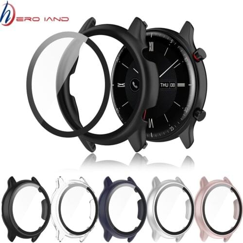 Anti-fall Protective Case + Tempered Glass Screen Protectors For Huami Amazfit GTR2 eSIM sport new Shell for Amazfit GTR 2 eSIM