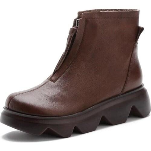 Women Snow Boots Warm Short Fur Plush Winter Boot Plus Size Platform Ladies Suede Zip Shoes Female Comfort Drop Shipping