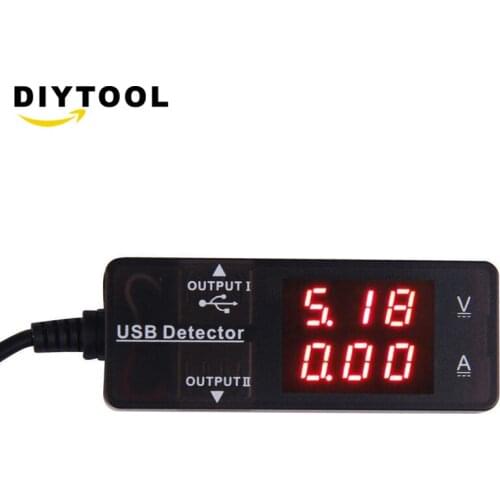 LCD Screen Mini Creative Phone USB Tester Portable Doctor Voltage Current Meter Mobile Power Charger Detector