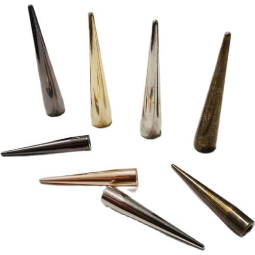 10 Pcs /Lot Metal Punk Sharp Warhead Screw Rivets Studs DIY For Crafts Leather Belt Watchband Head Spikes Decor Nail bucket