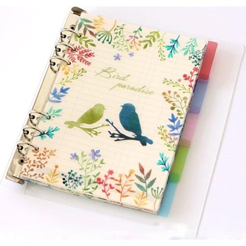 6 Holes A6 Colored Notebooks Index Page Inside Pages Planner Papers Cute Notebook Matching Stationery School Supplies