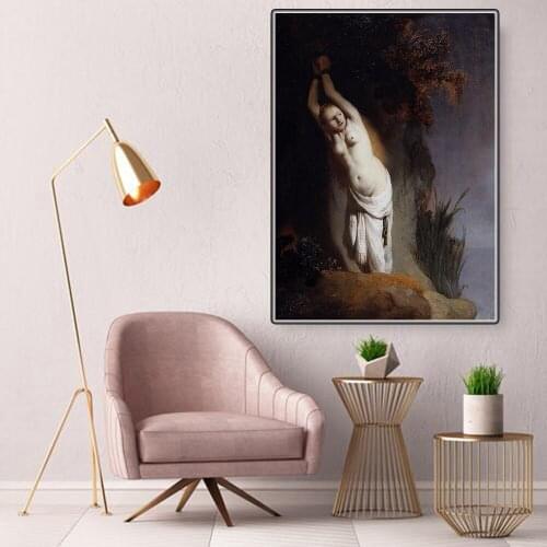 Citon Rembrandt《Andromeda》Canvas Art Oil painting World Famous Artwork Poster Picture Modern Wall decor Home Decoration