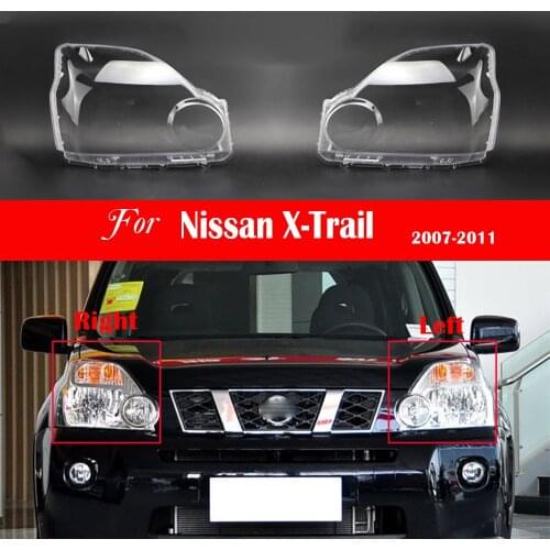 Car Headlight Lens For Nissan X-Trail 2007 2008 2009 2010 2011 Headlamp Cover Replacement Auto Shell Transparent Lampshade