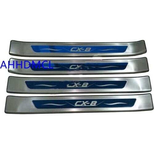 Car Welcome Pedal Threshold Strip Door Sill Strip For Mazda CX-8 2019 2020