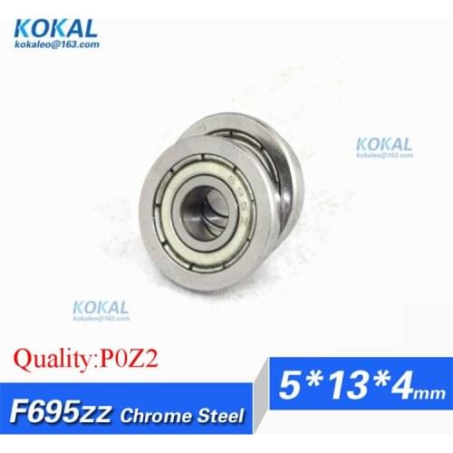 [CF695ZZ-P2] 10pcs chrome steel Gcr15 flange bushing inner 5mm 695 ball bearing ABEC-3 level F695zz F695-zz F695 5*13*4*15*1mm