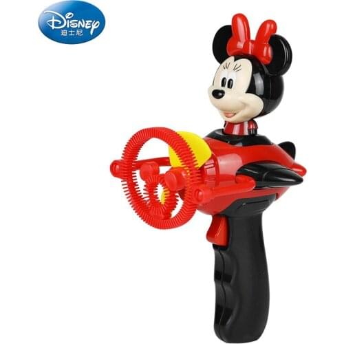 Disney Mickey Minnie Electric Fan Childrens Electric Bubble Gun Blowing Bubble Toys Childrens Gifts Does Not Leak