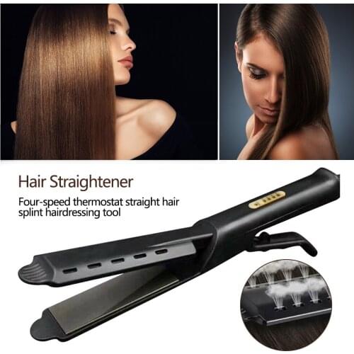 Hot Hair Straightener Four-gear Temperature Adjustment Ceramic Tourmaline Ionic Flat Iron Curling Iron Hair Curler for Women Use