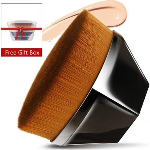 Foundation Brush BB Cream Makeup Brush Flat Top Hexagon Blush Powder Foundation Brush for Cream or Flawless-Powder Cosmetics