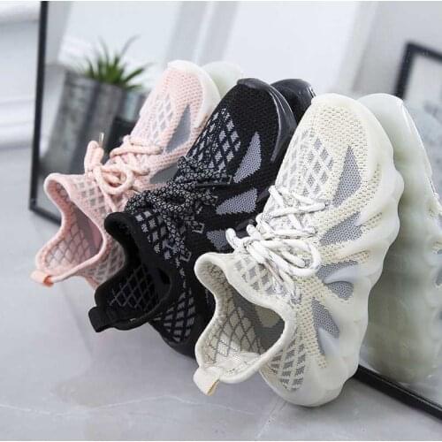 Autumn Children Sneakers Boys Tennis Black Shoes Mesh Breathable Running Shoes Toddler Girls Kids Fashion Pink Sneakers